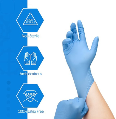 Protective Medical Nitrile Examination Gloves Disposable