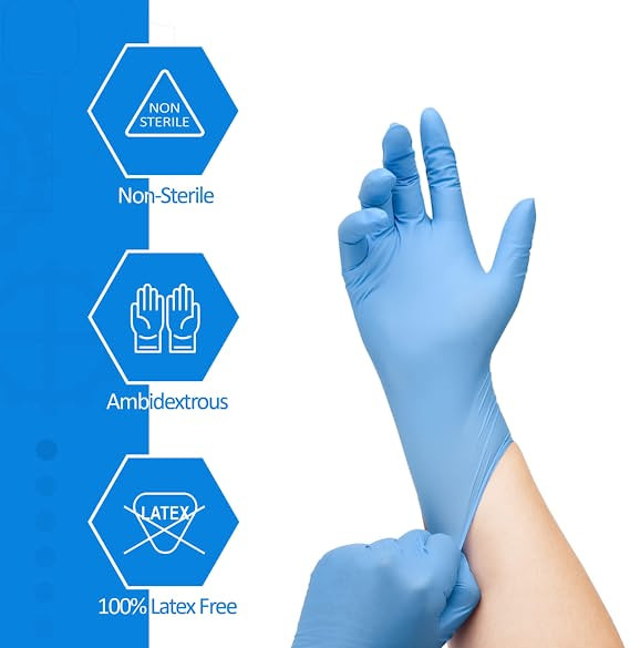 Protective Medical Nitrile Examination Gloves Disposable