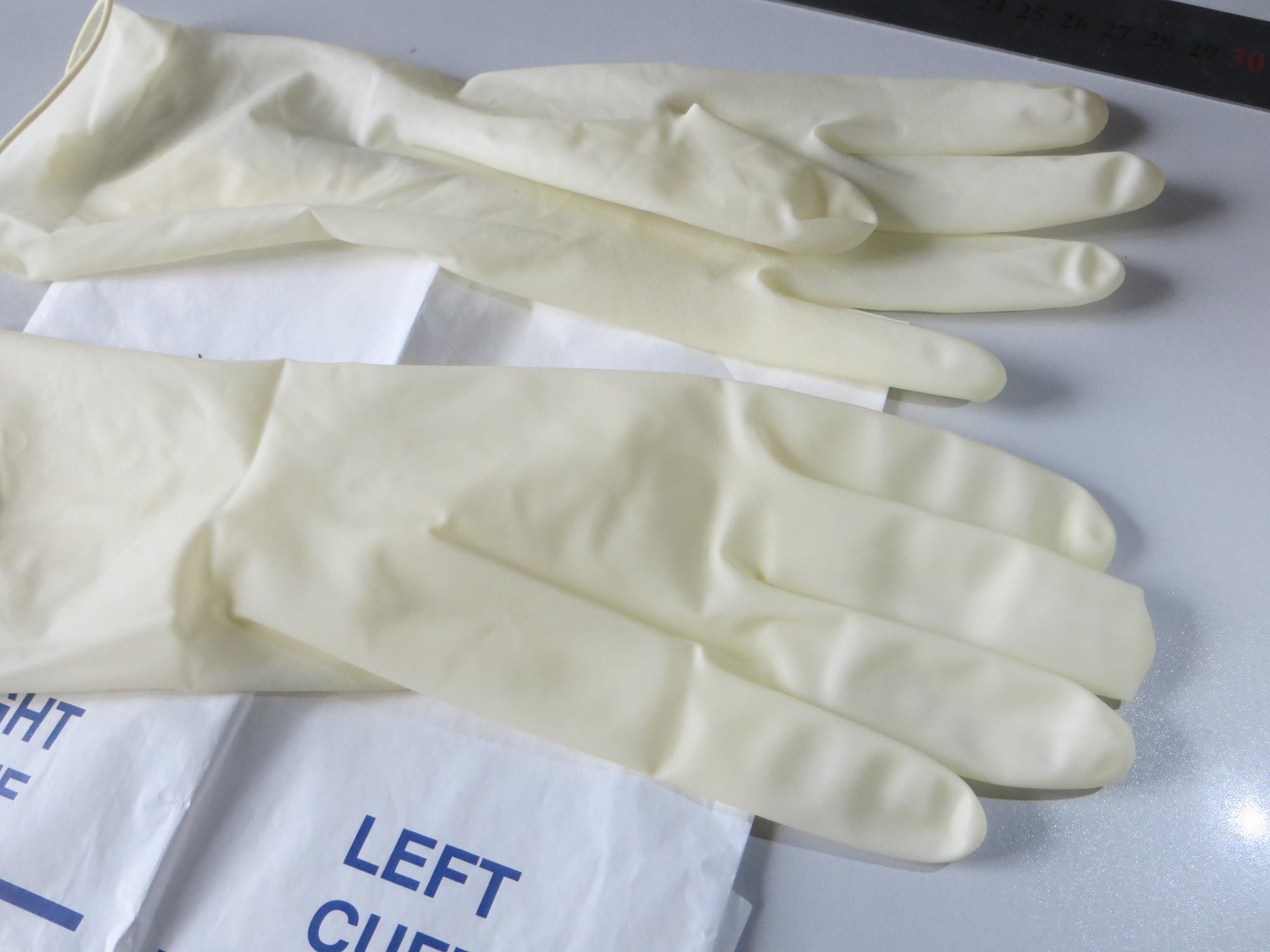 Long Examination latex gloves with powder free(100 pcs package) Small Size from Greece Supplier